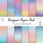 Desecraft 12x12 Glitter Shining Pastel Watercolor Cardstock Scrapbook Paper  - 36 Sheets