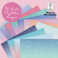 Desecraft 12x12 Glitter Shining Pastel Watercolor Cardstock Scrapbook Paper  - 36 Sheets