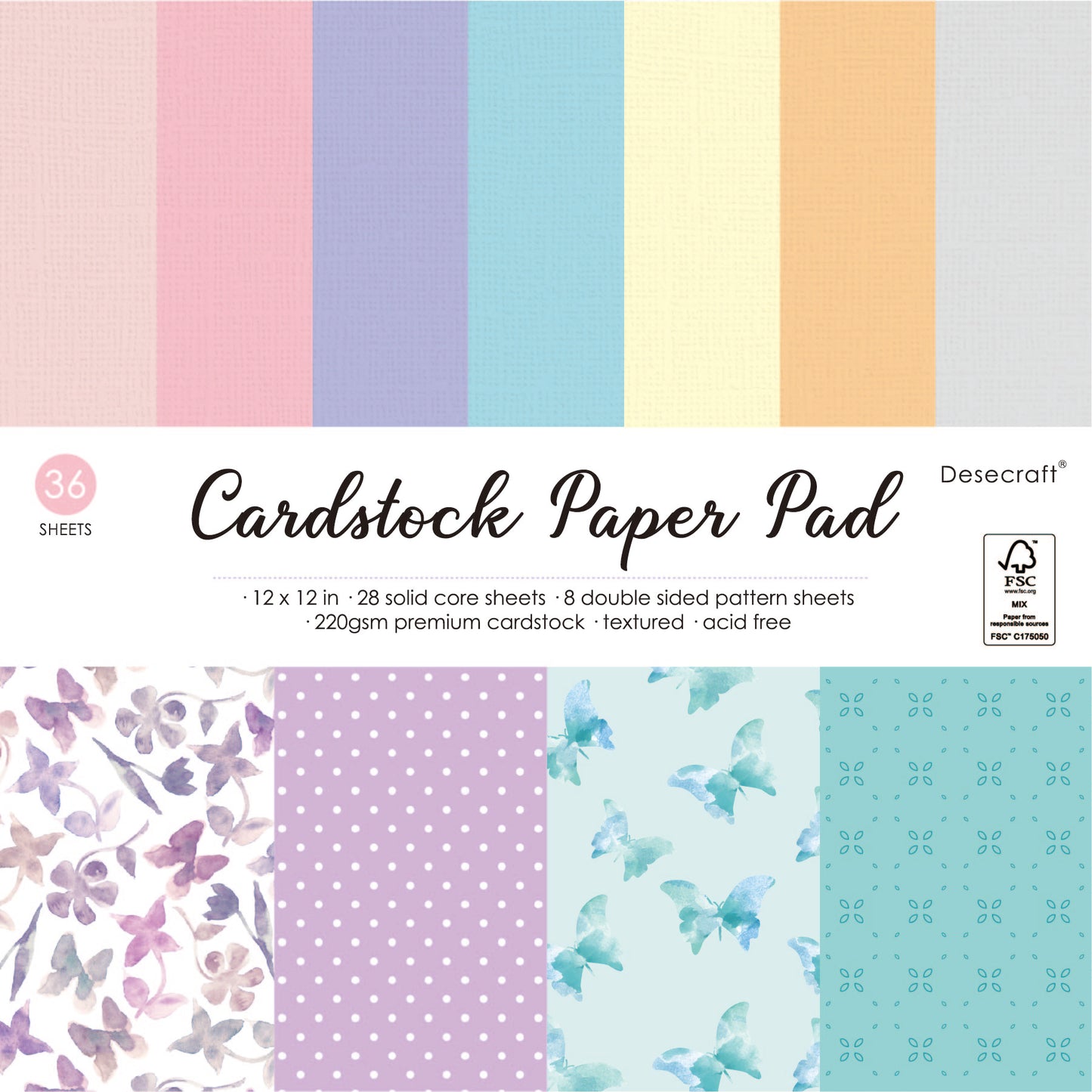 5pcs Single-sided Scrapbook Paper Pad 12 Sheets Marble Pattern Cardstock  Paper Colored Cardstock Papers Themed Decorative Page Ytger