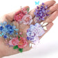 Desecraft 100Pcs Holographic Flower Stickers Nature Adhesive Watercolor Scrapbooking Supplies