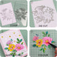 Desecraft Watercolor Rubber Stamp Set Stencil Ink Card Making Stamper Card Kit