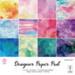 Desecraft Shimmer Watercolor 12x12 in Double Sided Paper Pad Pack Scrapbook Cardstock Decorative Paper - 36 Sheets