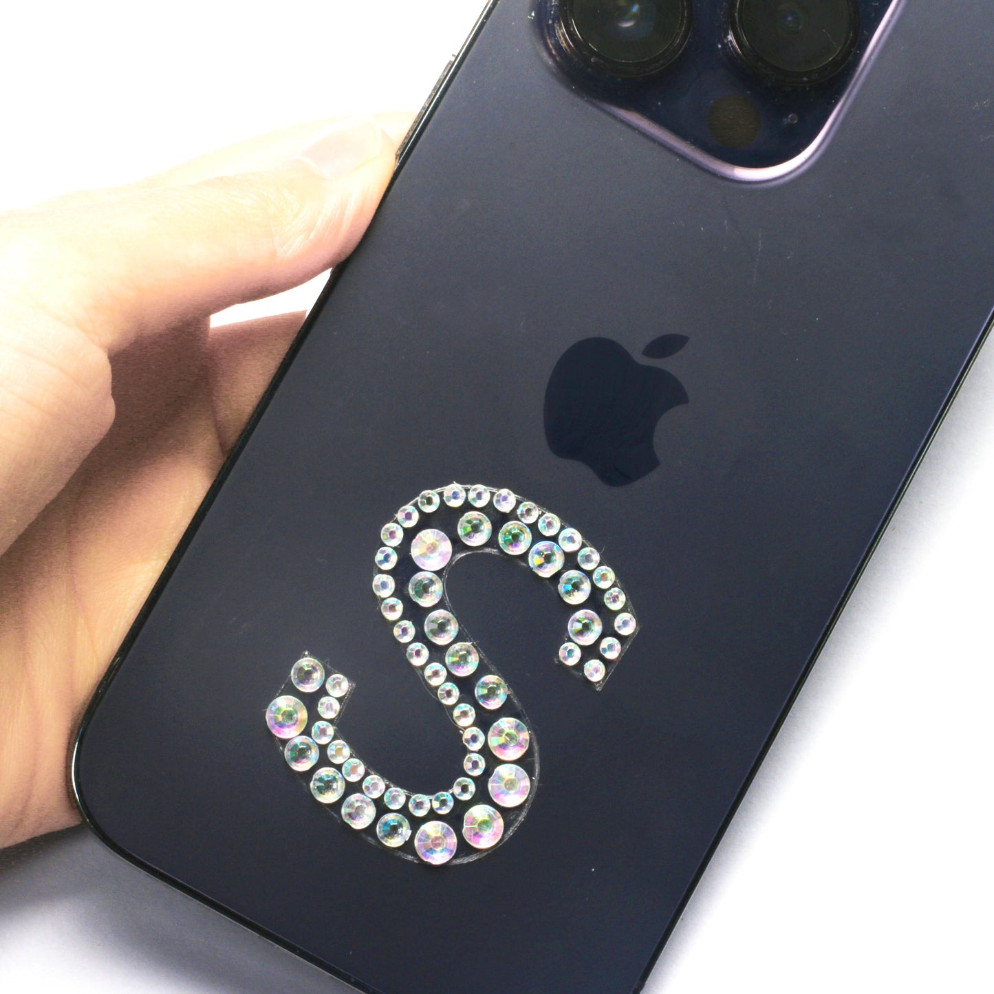 Desecraft 36 Pieces Holographic Rhinestone Alphabet Letter Stickers Number Crystal Gem Self Adhesive