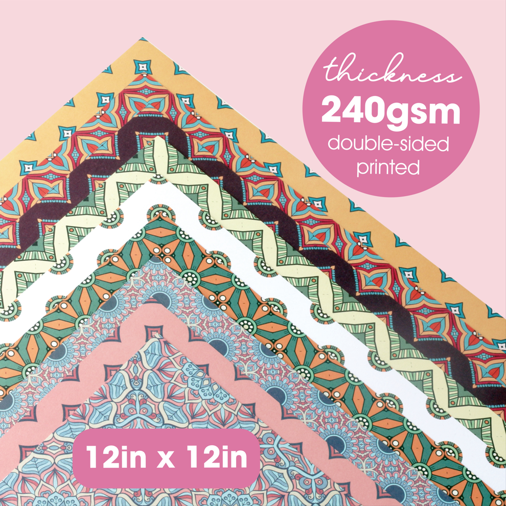 Patterned Cardstock Paper Pad - Double Sided  